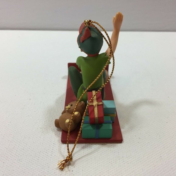 Vintage Groiler Disney Peter Pan Flying Christmas Ornament Holiday Neverland - Picture 4 of 10
